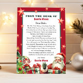 Kerstbrief van Santa en Elf Kaart