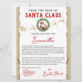 Kerstbrief van Santa Nice Lijst Certificaat (Voorkant)