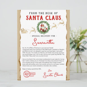 Kerstbrief van Santa Nice Lijst Certificaat