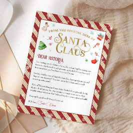 Kerstbrief van Sinterklaas gepersonaliseerd