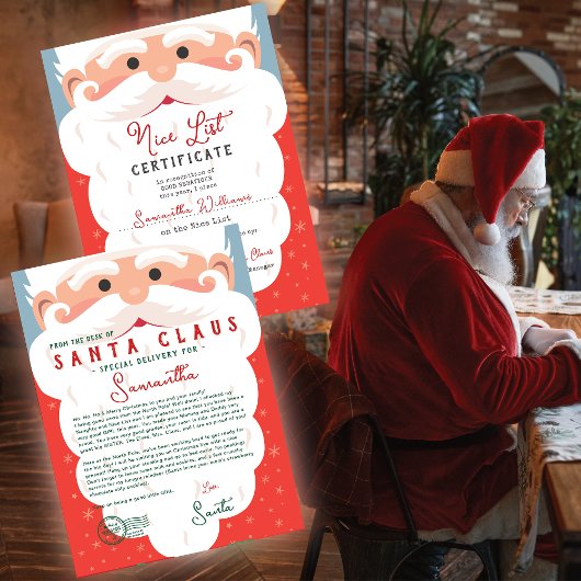 Kerstbrief van Sinterklaas Goede Lijst Certificaat
