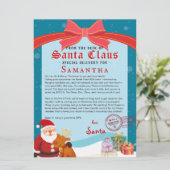 Kerstbrief van Sinterklaas Nice List-certificaat (Staand voorkant)
