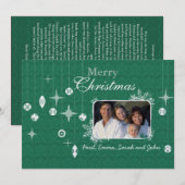 Kerstbrief voor de Kaart met de rugleuner voor ker (Voorkant / Achterkant)