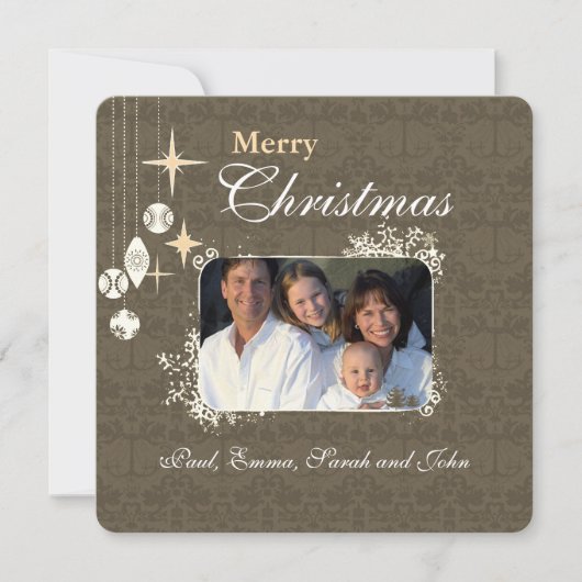 Kerstbrief voor de Kaart met de rugleuner voor ker (Voorkant)