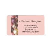 Kerstbrief voor pasteelversieringsproducten etiket (Voorkant)