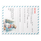 Kerstbrief voor Santa Festive Notitieblok (Voorkant)
