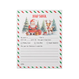 Kerstbrief voor Santa Festive Notitieblok