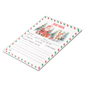 Kerstbrief voor Santa Festive Notitieblok (Schuin)
