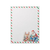 Kerstbrief voor Santa Stationery Notitieblok (Linkerzijde)