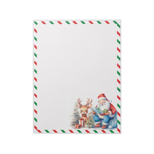 Kerstbrief voor Santa Stationery Notitieblok (Linkerzijde)