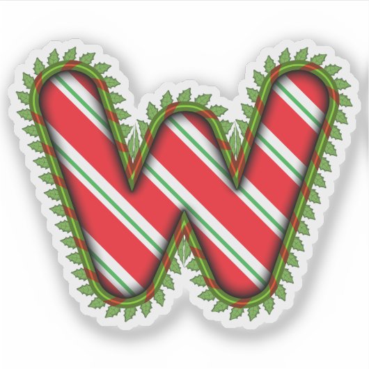 Kerstbrief W Sticker (Voorkant)