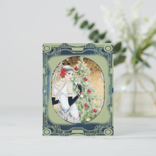  kerstBriefkaart 1920 voor flatpanels  Briefkaart (Staand voorkant)