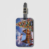 kerstbriefkaart bagagelabel (Voorkant (verticaal))