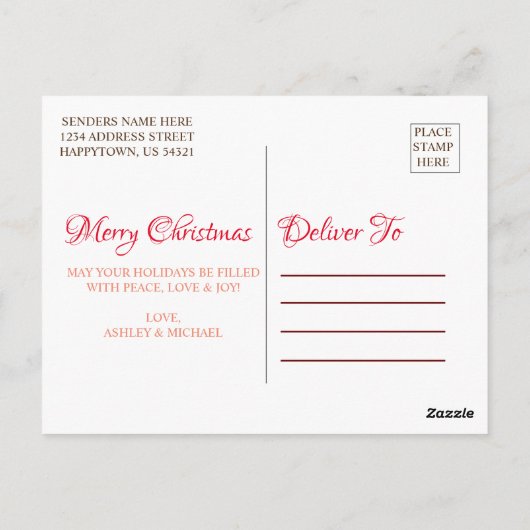 kerstBriefkaart Briefkaart (Achterkant)