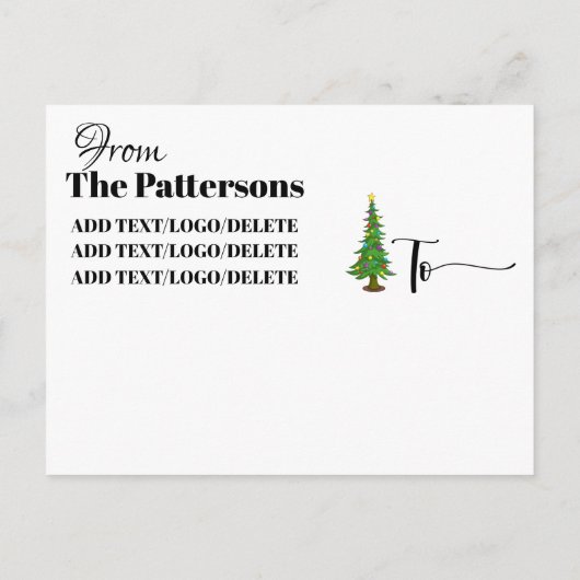 kerstBriefkaart Briefkaart (Achterkant)