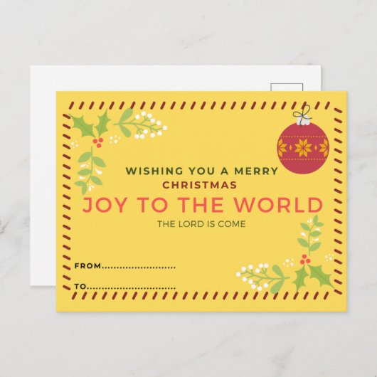 kerstbriefkaart briefkaart (Voorkant / Achterkant)