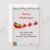 kerstbriefkaart briefkaart (Voorkant / Achterkant)