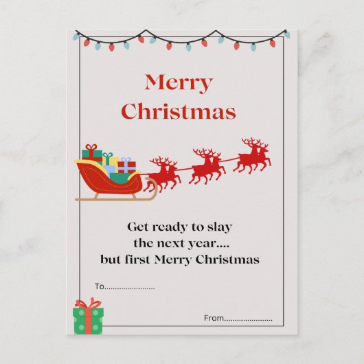 kerstbriefkaart briefkaart (Voorkant)