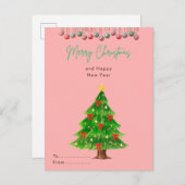 kerstbriefkaart briefkaart (Voorkant / Achterkant)