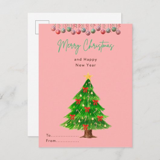 kerstbriefkaart briefkaart (Voorkant / Achterkant)