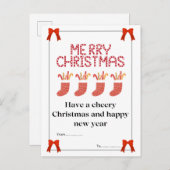 kerstbriefkaart briefkaart (Voorkant / Achterkant)