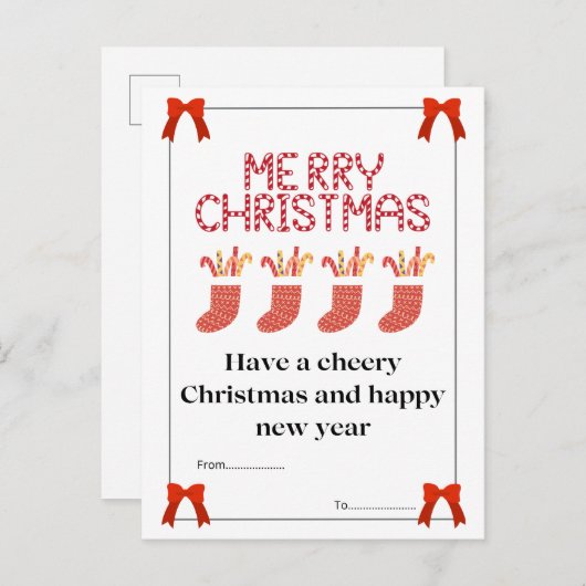 kerstbriefkaart briefkaart (Voorkant / Achterkant)