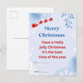 kerstbriefkaart briefkaart (Voorkant / Achterkant)