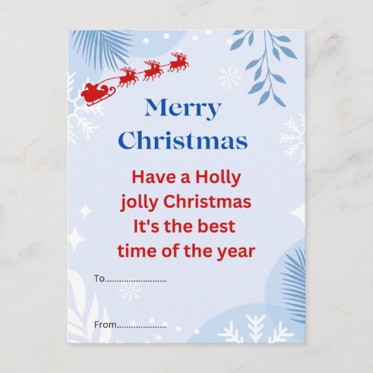 kerstbriefkaart briefkaart (Voorkant)