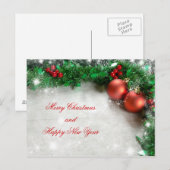 kerstbriefkaart feestdagenkaart (Voorkant / Achterkant)