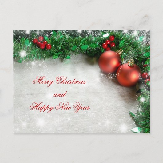 kerstbriefkaart feestdagenkaart (Voorkant)