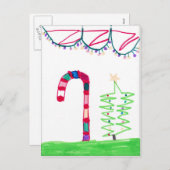 kerstBriefkaart Feestdagenkaart (Voorkant / Achterkant)