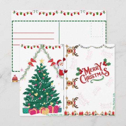 kerstBriefkaart Feestdagenkaart (Voorkant / Achterkant)