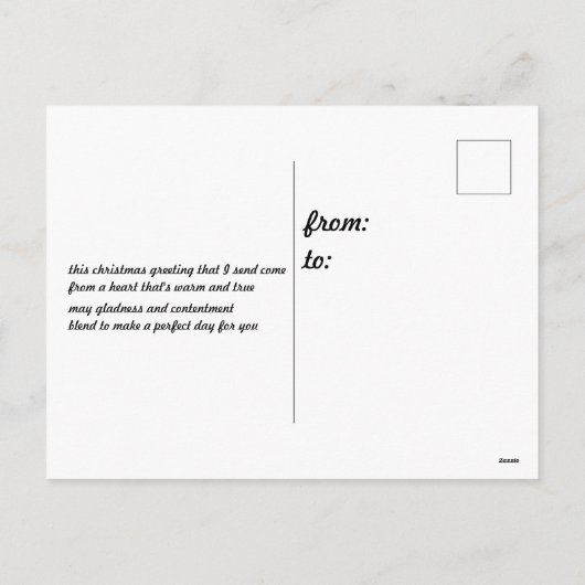 kerstBriefkaart Feestdagenkaart (Achterkant)