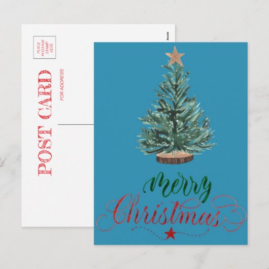 kerstBriefkaart Feestdagenkaart (Voorkant / Achterkant)