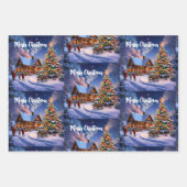 kerstbriefkaart inpakpapier vel (Voorkant 3)