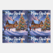 kerstbriefkaart inpakpapier vel (Voorkant)