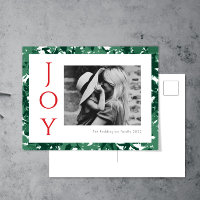 kerstBriefkaart Joy Foto Green