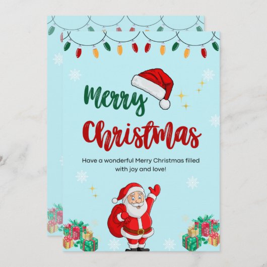  kerstBriefkaart Kaart (Voorkant / Achterkant)