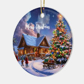 kerstbriefkaart keramisch ornament (Links)