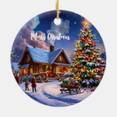 kerstbriefkaart keramisch ornament (Achterkant)