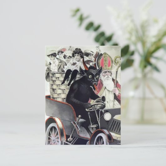  kerstBriefkaart Krampus Briefkaart (Staand voorkant)