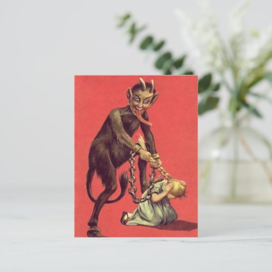  kerstBriefkaart Krampus Briefkaart (Staand voorkant)