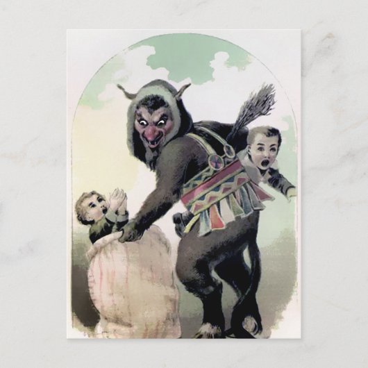  kerstBriefkaart Krampus Briefkaart (Voorkant)