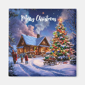 kerstbriefkaart magneet (Voorkant)