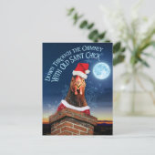 KerstBriefkaart - Old Saint Chick Briefkaart (Staand voorkant)