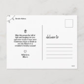 KerstBriefkaart (Puppy Ver.) Feestdagenkaart (Achterkant)