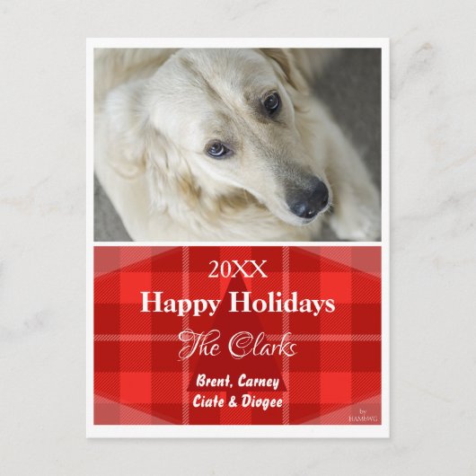 kerstBriefkaart Red Pset - HAMbWG Feestdagenkaart (Voorkant)