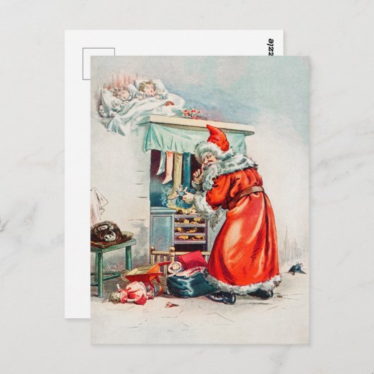 kerstBriefkaart Retro Briefkaart (Voorkant / Achterkant)