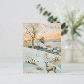 kerstBriefkaart Retro Briefkaart (Staand voorkant)