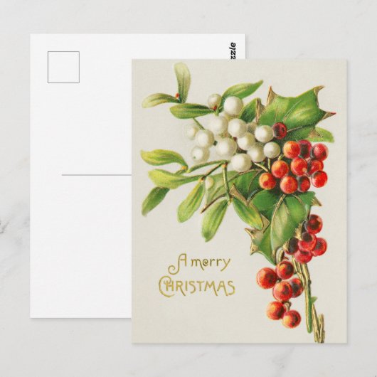 kerstBriefkaart Retro Briefkaart (Voorkant / Achterkant)